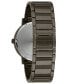 ფოტო #4 პროდუქტის Men's Millennia Diamond-Accent Gray Stainless Steel Bracelet Watch 42mm