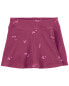 Kid Butterfly Print Waffle Knit Skort 6-6X