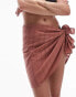 Topshop beach textured sarong in blush