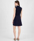 Фото #3 товара Juniors' Mock Neck Button Trim Sleeveless Sheath Dress