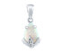 Фото #1 товара Silver Clarissa Pendant with White Opal and Brilliance Zirconia JJJ1267PW