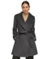 ფოტო #1 პროდუქტის Women's Shawl-Collar Wool Blend Wrap Coat