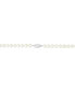 Cultured Freshwater Button Pearl (4 - 9-1/2mm) & Cubic Zirconia 17" Lariat Necklace