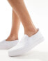 ASOS DESIGN Dotty slip on plimsolls in white