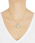 Фото #2 товара Macy's multi-Stone (1 ct.tw.) 18" Heart Pendant Necklace in 14k Gold-Plated Sterling Silver