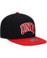 Фото #3 товара Бейсболка Mitchell&Ness больших мальчиков черно-красная UNLV Rebels Logo Bill Snapback Hat.