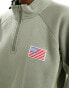 Daisy Street oversized funnel neck sweatshirt with flag embroidery