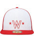 ფოტო #2 პროდუქტის Men's White, Red Washington Nationals 2023 On-Field Batting Practice 59FIFTY Fitted Hat