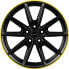 Borbet LX18 black matt rim yellow 8x18 ET44 - LK5/112 ML57.1