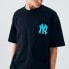 Фото #5 товара MLB 涂鸦印花直筒T恤 男女同款 黑色 送礼推荐 / Футболка MLB Featured Tops T-Shirt MLB T 31TS07031-50L