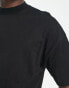 New Look oversized turtle neck t-shirt in black