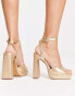 Pimkie – Sandaletten in Gold mit Schnallendetail und hohem Absatz