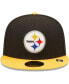Фото #3 товара Men's Black, Gold Pittsburgh Steelers Super Bowl XLIII Letterman 59FIFTY Fitted Hat