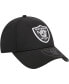 Фото #2 товара Men's Black Las Vegas Raiders Top Visor 9FORTY Adjustable Hat