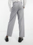 New Look relaxed pleat smart trousers in blue check