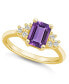 ფოტო #1 პროდუქტის Gemstone and Diamond (1/5 ct. t.w.) Ring in 14k Gold