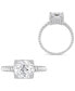 ფოტო #4 პროდუქტის Cubic Zirconia Cushion-Cut Solitaire Twist Rope Engagement Ring