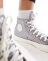 Converse Chuck Taylor All Star Hi glitter trainers in silver