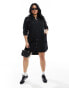 Vero Moda Curve denim shirt dress in black 44 - фото #2