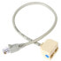 Фото #1 товара 2-to-1 RJ45 Splitter Cable Adapter - F/M - 10/100Base-T(X) - Cat5e - Grey - Polyvinyl chloride (PVC) - 0.33 m - RoHS