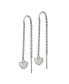 ფოტო #2 პროდუქტის Stainless Steel Polished Crystal Heart Threader Earrings