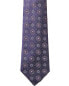 Canali Printed Silk Tie Men's Blue Os