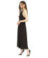 ფოტო #3 პროდუქტის Women's Chain-Strap Satin Pleated Maxi Dress