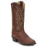 Фото #2 товара Tony Lama Tiberius Ostrich Round Toe Cowboy Mens Brown Casual Boots O6081