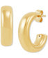 ფოტო #4 პროდუქტის Polished Chunky Small Hoop Earrings in 14k Gold, 20mm
