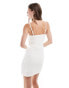 Hollister open back crochet mini dress in white Wolkentanzweiß, S - фото #3