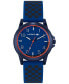 Kids Rider Blue and Black Checkered Print Silicone Strap Watch 36mm