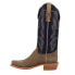 Фото #5 товара R. Watson Boots Embroidered Narrow Square Toe Cowboy Womens Blue, Brown Casual
