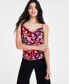 Women's Printed Cowl Neck Tank Top, Created for Macy's