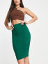 Фото #3 товара ASOS DESIGN Tall high waist pencil skirt in green