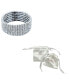 ფოტო #2 პროდუქტის Rhodium Plated Stretch Wide Crystal Bracelet