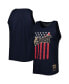 Фото #1 товара Men's Navy Los Angeles Angels Cooperstown Collection Stars and Stripes Tank Top