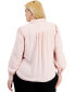 Фото #3 товара Plus Size Ruffle-Front Blouse, Created for Macy's