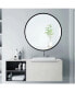 28" Black Round Wall Mirror for Bathroom, Living Room, Vanity