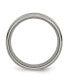 ფოტო #2 პროდუქტის Titanium Brushed Grooved Flat Wedding Band Ring