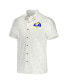 Фото #3 товара Men's NFL x Darius Rucker Collection by White Los Angeles Rams Woven Button-Up T-shirt