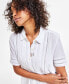 Women's Pintuck Short-Sleeve Button-Front Shirt, Created for Macy's