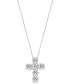 Фото #3 товара Lab Grown Diamond Cross Pendant Necklace (2 ct. t.w.) in 14k White Gold, 16" + 2" extender