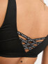 Фото #2 товара Nike Swimming Icon Sneakerkini scoop neck bikini top in black