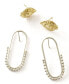 Bhavani Hoop Shield Stud Earrings - Set of 2