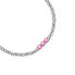 Charming steel bracelet with pink Poetica SAUZ13 crystals