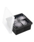 Фото #1 товара Large 4-Cube Silicone Ice Mold with Clear Lid