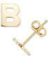 ფოტო #11 პროდუქტის Initial Stud Earrings in 10k Gold