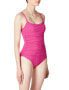 Фото #2 товара Anne Cole 293986 Women Shirred Lingerie Maillot Berry Size 8