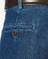 Men's Stretch Denim Classic-Fit Pleated Pants