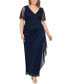 Фото #1 товара Plus Size Lace-Sleeve Dress